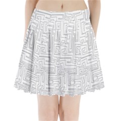 Pattern Pleated Mini Skirt