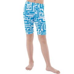 Pattern Kids  Mid Length Swim Shorts