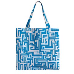 Pattern Zipper Grocery Tote Bag