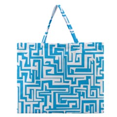 Pattern Zipper Large Tote Bag