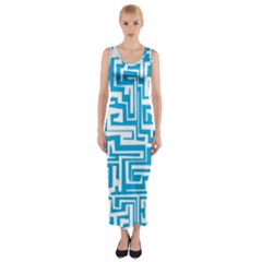 Pattern Fitted Maxi Dress