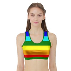 Rainbow Sports Bra With Border