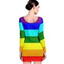 Rainbow Long Sleeve Velvet Bodycon Dress View2