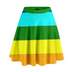 Rainbow High Waist Skirt by Valentinaart