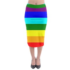 Rainbow Midi Pencil Skirt by Valentinaart