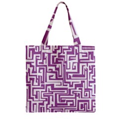 Pattern Zipper Grocery Tote Bag