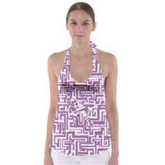 Pattern Babydoll Tankini Top