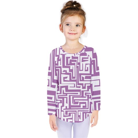 Pattern Kids  Long Sleeve Tee by Valentinaart