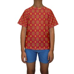 Pattern Kids  Short Sleeve Swimwear