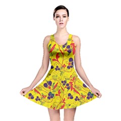 Floral Pattern Reversible Skater Dress by Valentinaart