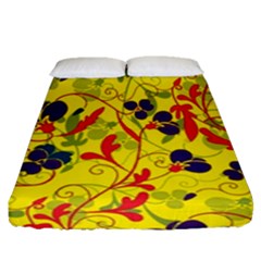 Floral Pattern Fitted Sheet (queen Size)