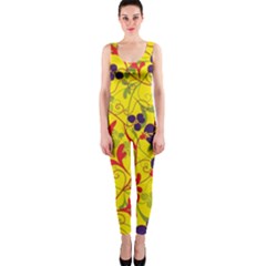 Floral Pattern Onepiece Catsuit