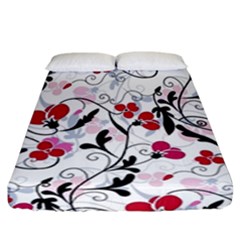 Floral Pattern Fitted Sheet (california King Size)