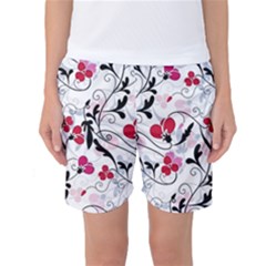 Floral Pattern Women s Basketball Shorts