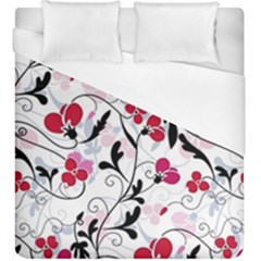 Floral Pattern Duvet Cover (king Size) by Valentinaart