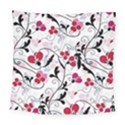 Floral pattern Square Tapestry (Large) View1