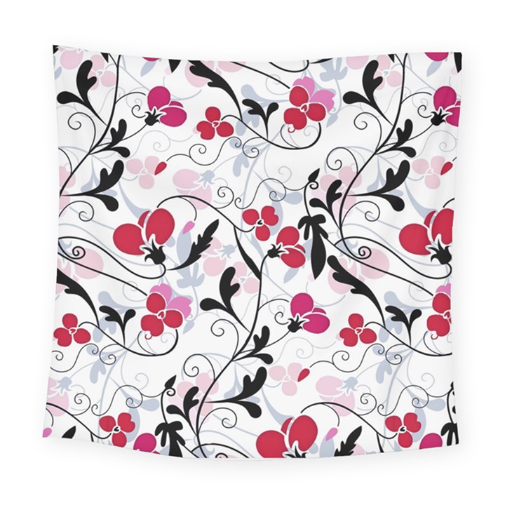 Floral pattern Square Tapestry (Large)