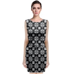 Pattern Classic Sleeveless Midi Dress