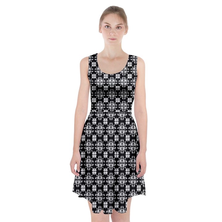 Pattern Racerback Midi Dress