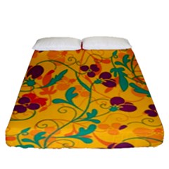 Floral Pattern Fitted Sheet (queen Size)