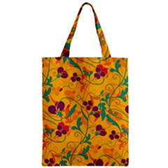 Floral Pattern Zipper Classic Tote Bag by Valentinaart