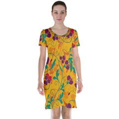 Floral Pattern Short Sleeve Nightdress