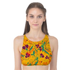 Floral Pattern Tank Bikini Top