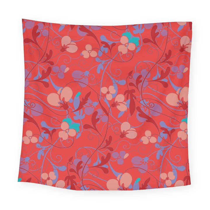 Floral pattern Square Tapestry (Large)