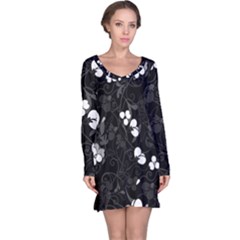 Floral Pattern Long Sleeve Nightdress