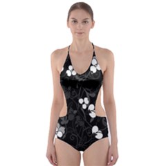 Floral Pattern Cut-out One Piece Swimsuit by Valentinaart