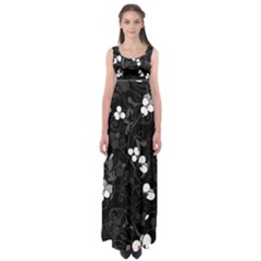 Floral Pattern Empire Waist Maxi Dress