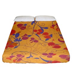 Floral Pattern Fitted Sheet (king Size)