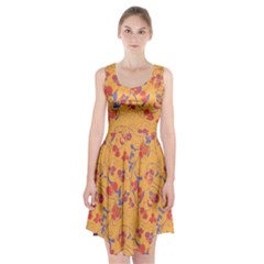 Floral Pattern Racerback Midi Dress