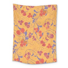 Floral Pattern Medium Tapestry by Valentinaart