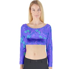 Floral Pattern Long Sleeve Crop Top