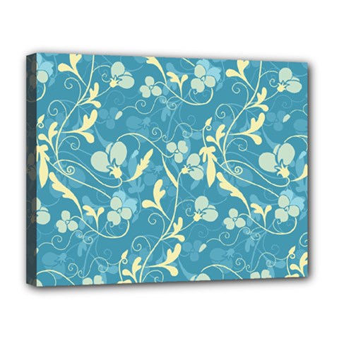 Floral Pattern Canvas 14  X 11  by Valentinaart