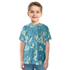 Floral Pattern Kids  Sport Mesh Tee