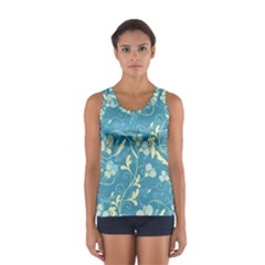 Floral Pattern Women s Sport Tank Top 