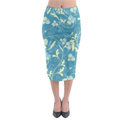 Floral Pattern Midi Pencil Skirt by Valentinaart