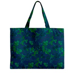 Floral Pattern Zipper Mini Tote Bag