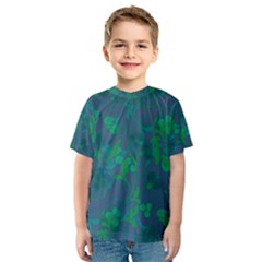 Floral Pattern Kids  Sport Mesh Tee