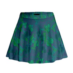 Floral Pattern Mini Flare Skirt