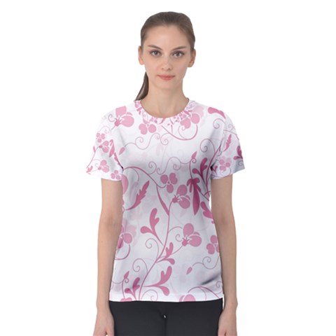 Floral Pattern Women s Sport Mesh Tee by Valentinaart