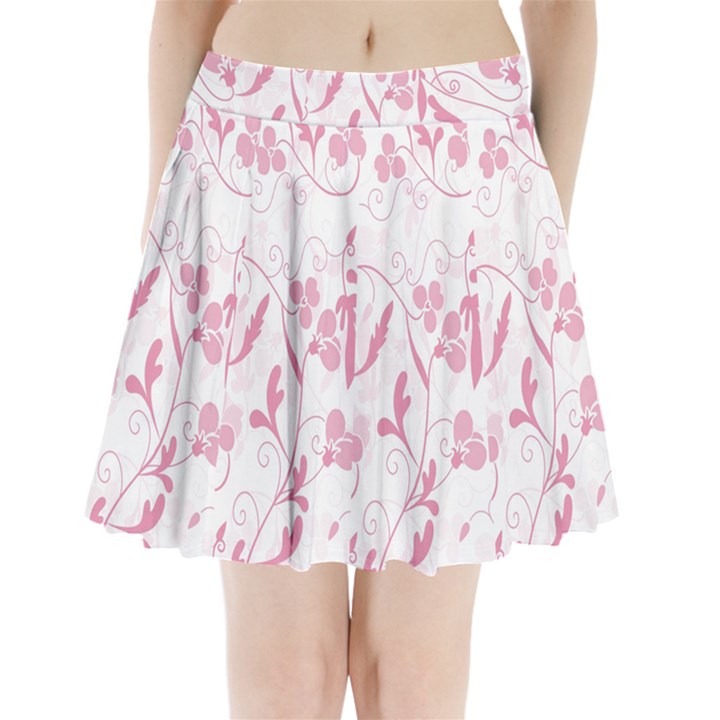 Floral pattern Pleated Mini Skirt