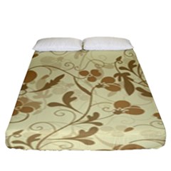 Floral Pattern Fitted Sheet (king Size)