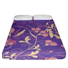 Floral Pattern Fitted Sheet (king Size)