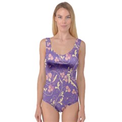 Floral Pattern Princess Tank Leotard 