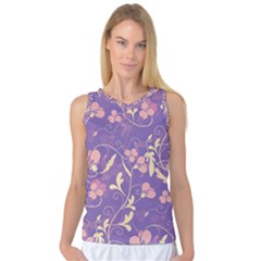 Floral Pattern Women s Basketball Tank Top