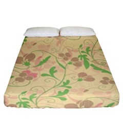 Floral Pattern Fitted Sheet (california King Size)