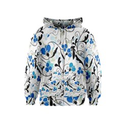 Floral Pattern Kids  Zipper Hoodie by Valentinaart